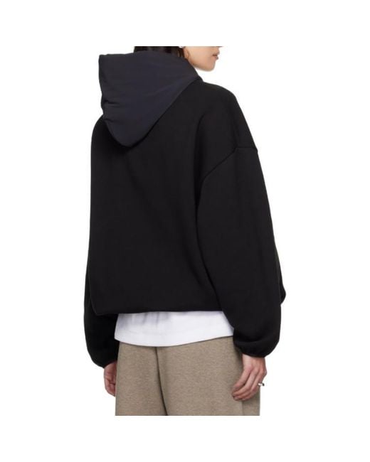 Fear Of God Black Nylon Fleece Hoodie for men