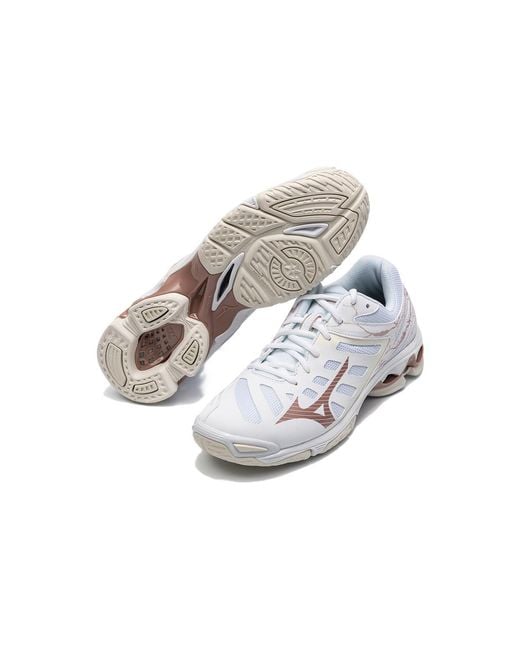 Mizuno White (Wmns) Wave Voltage Rose'