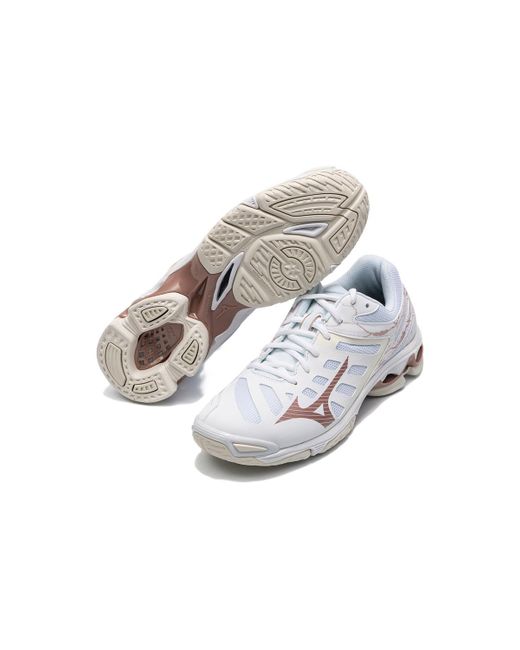 Mizuno White (Wmns) Wave Voltage Rose'
