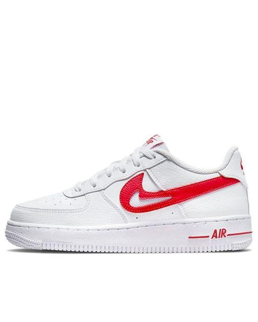 Nike Air Force 1 Low Low-top Sneakers White/red Gs for Men | Lyst
