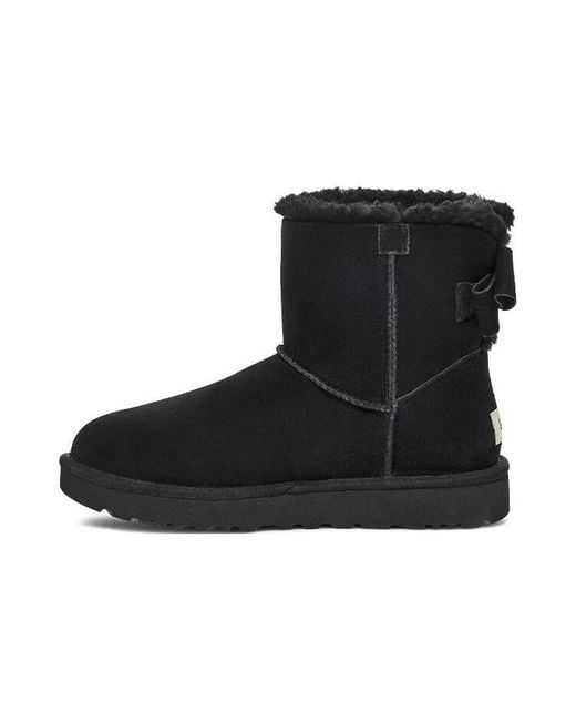 Ugg Black (Wmns) Mini Bailey Suede Bow