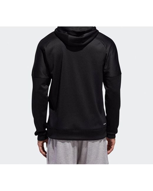Adidas Black Logo Printing Hooded Pullover Sports for men
