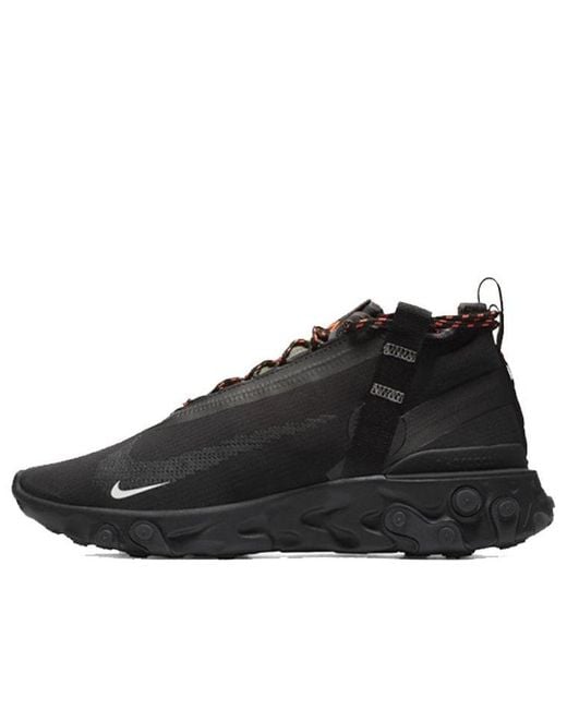 Nike Black React Runner Mid Wr Ispa Shoes for men