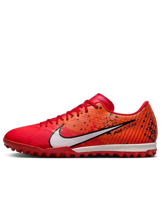 Nike Red Air Zoom Vapor 15 Academy Mds Tf Turf Tf 'Light Crimson Bright Mandarin' for men