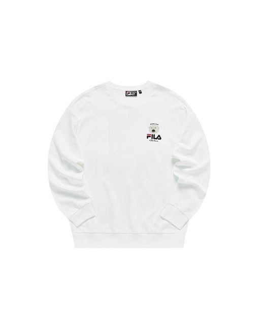 Fila Blue X Pepe Shimada Crossover Cartoon Printing Sports Round Neck Pullover for men
