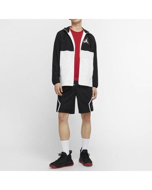 Nike Blue As J Jm Clscs Windwear Jkt Colorblock Hooded Jacket for men