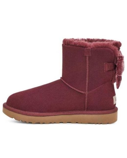 Ugg Purple (Wmns) Mini Bailey Bow Boots 'Wild Grape'