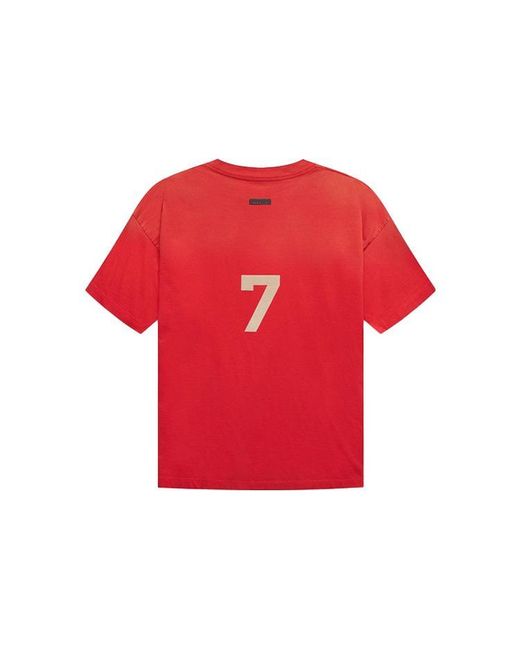 Fear Of God Red 7 Tee 'Vintage' for men