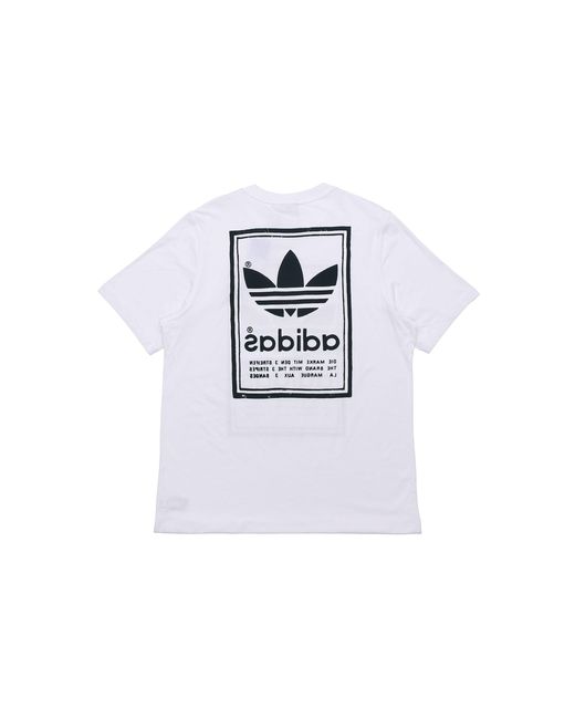 Adidas White Originals Vintage Tee Round Neck Breathable Short Sleeve for men
