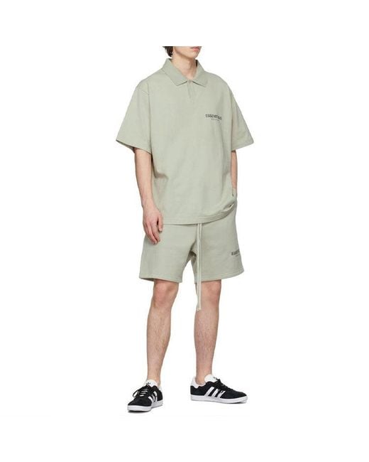 Fear Of God Green Fw21 Ssense Polo Shirt 'Concrete' for men