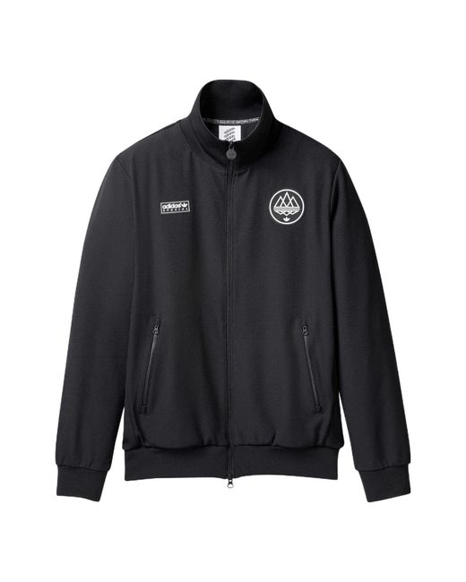 Adidas Originals X Spezial Crossover Chest Brand Logo Stand Collar Sports Jacket Black for men