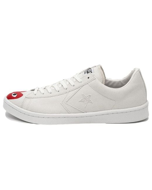 Converse White X Comme Des Garcons Play Pro Leather for men