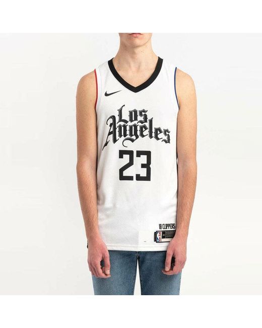 Nike Blue Nba City Limited Sw Fan Edition 19-20 Season Los Angeles Clippers No. 23 Sports Basketball Jersey/Vest for men