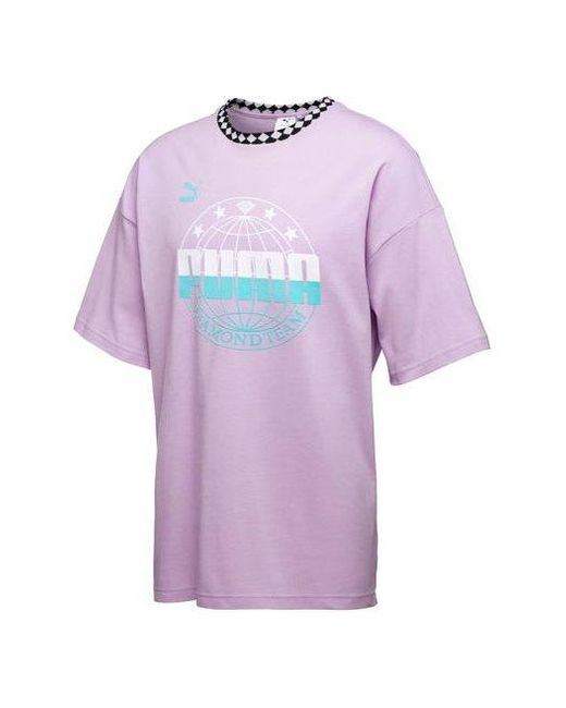 PUMA Purple X Diamond Oversize Tee for men