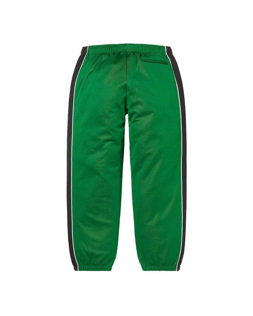 Supreme Green World Famous Jacquard Track Pants for men