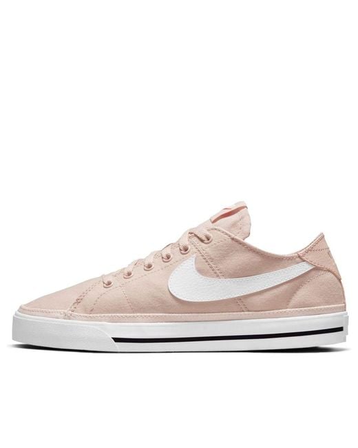 Nike White (Wmns) Court Legacy Canvas Skate Shoes