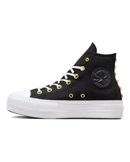 Converse Black (Wmns) Chuck Taylor All Star Lift Platform Star Studded