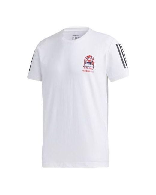 Adidas White Neo M Gk Tee1 Casual 2020 Round Neck for men