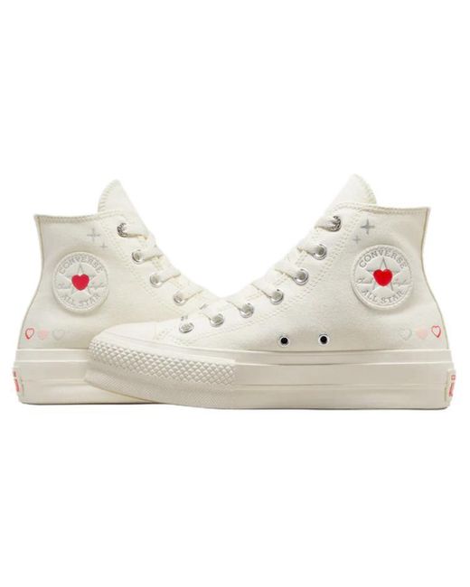 Converse White (Wmns) Chuck Taylor All Star Lift Platform Y2K Heart High Top Fever Dream'