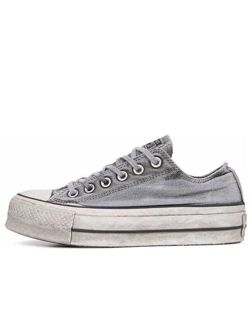 Converse Chuck Taylor All Star Lift Platform Low 'smoked Canvas - Grey' in  White | Lyst
