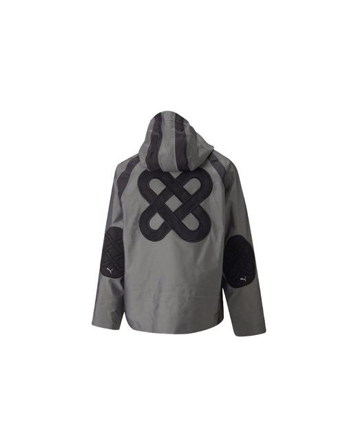 PUMA Gray X Pronounce Crossover Casual Solid Color Hooded Long Sleeves Jacket for men