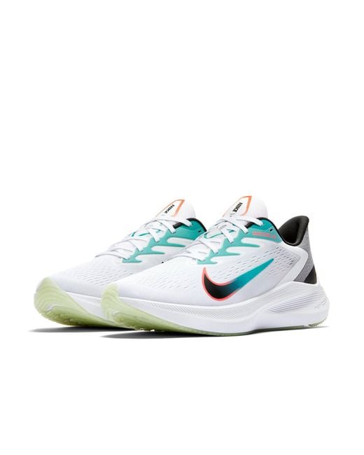 Nike Blue Air Zoom Winflo 7 'Flash Crimson Aqua' for men