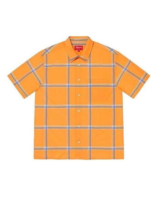 Supreme Orange Lightweight Plaid S for men