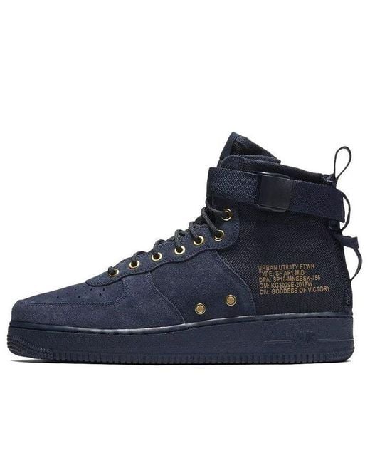Nike Sf Air Force 1 Mid 'obsidian' in Blue for Men | Lyst