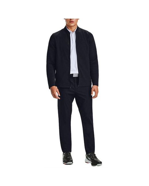 Under Armour Black Golf Sports Zipper Coat for men