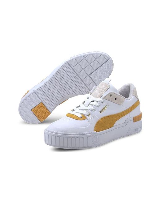 PUMA White (Wmns) Cali Sport Heritage 'Golden Rod'