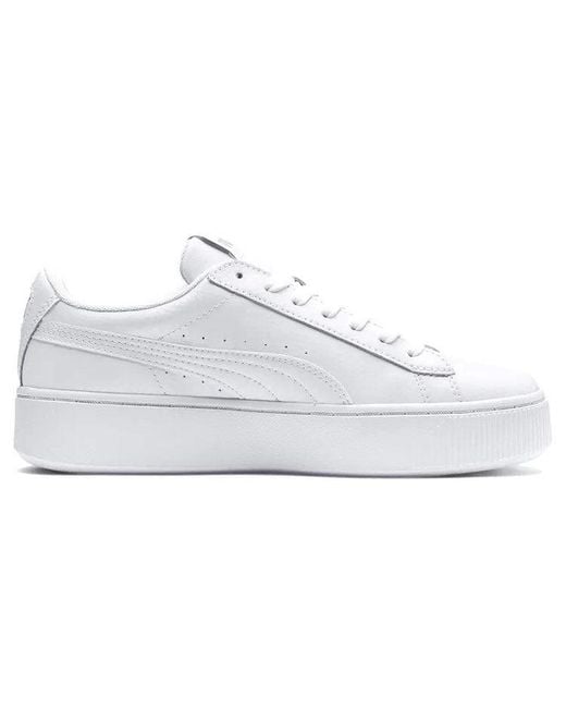 PUMA White (Wmns) Vikky Stacked L