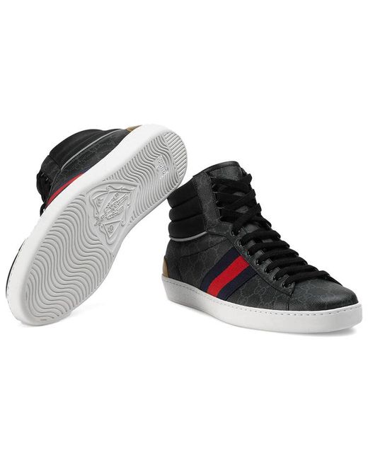 Gucci Black Ace Gg High Top for men