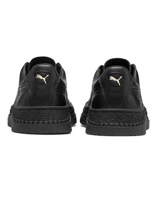 PUMA Black (Wmns) Utility Leather Sneakers