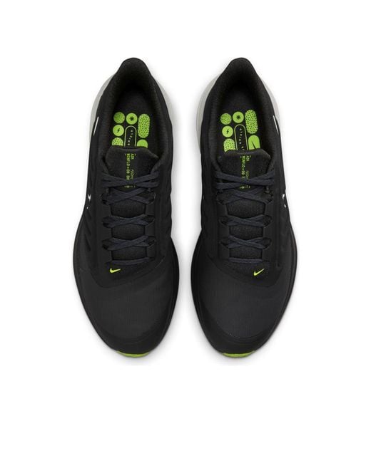 Nike Black Winflo 9 Shield Weatherised Road Running Shoes for men