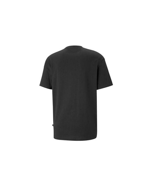 PUMA Black Rebel Crew Neck Short Sleeve T-Shirt for men