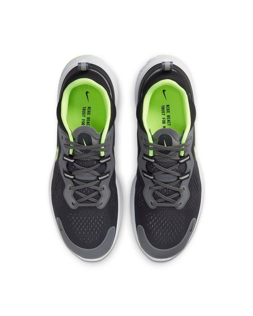 Nike Black React Miler 2 Running Shoes for men