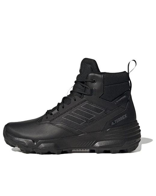 Adidas Black Terrex Unity Leather Mid Cold.Rdy 'Triple' for men