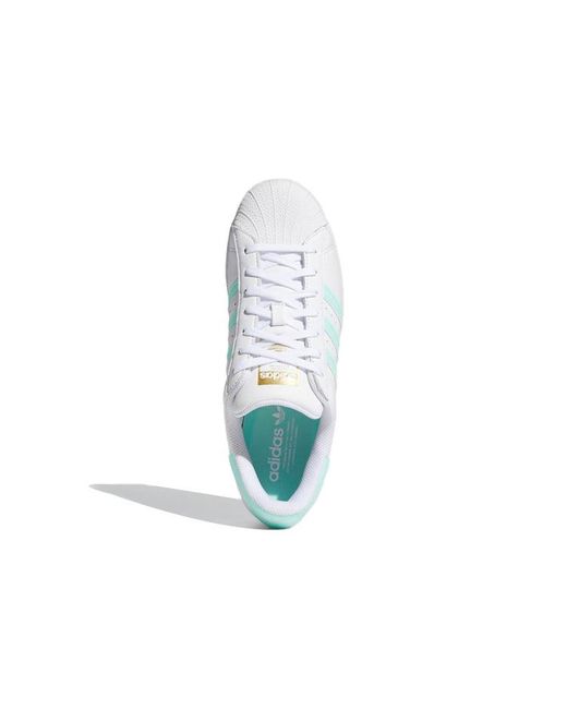 Adidas White Superstar Clear Mint' for men
