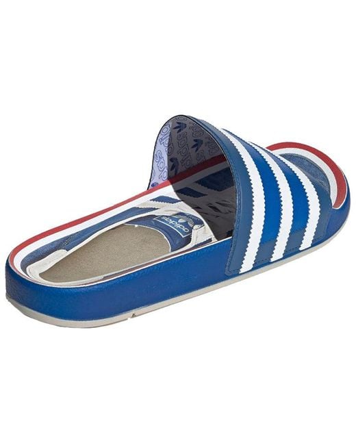 Adidas Blue Adilette Slides Premium 'Sl72' for men