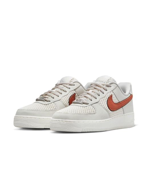 Nike White (Wmns) Air Force 1 Low 07 Shoes 'Basketball Leather'