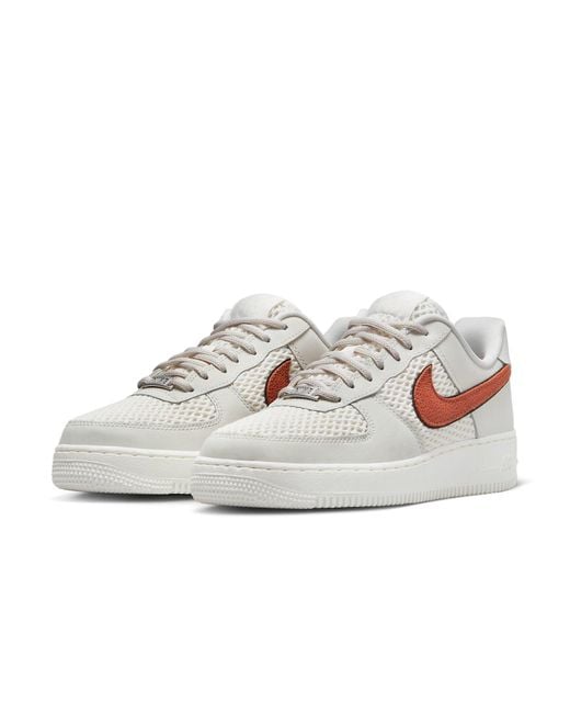 Nike White (Wmns) Air Force 1 Low 07 Shoes 'Basketball Leather'