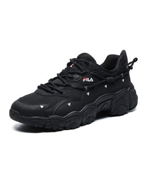 Fila Black Low Top Running Shoes for men