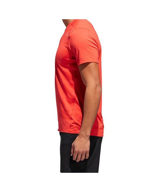 Adidas Red Running Short Sleeve for men