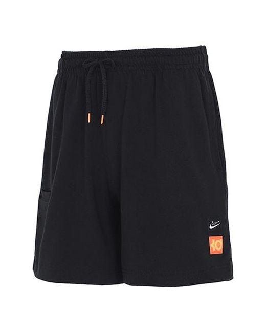 Nike Blue Kd Durant Basketball Sports Training Loose Breathable Knit Shorts for men