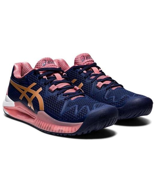 Asics Blue (Wmns) Gel-Resolution 8 'Peacoat Rose'
