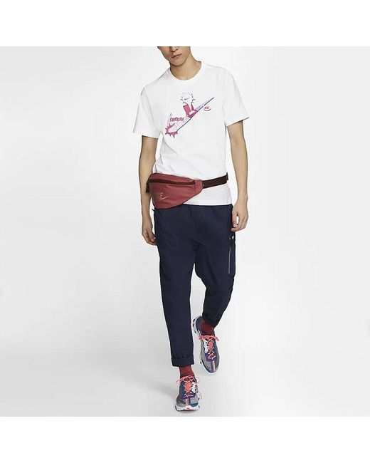 Nike White As M Sportswear Nsw Tee Shoe Swoosh Short Sleeve for men