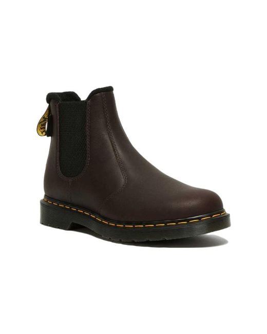 Dr. Martens Black 2976 Warmwair Leather Chelsea Boots 'Dark'