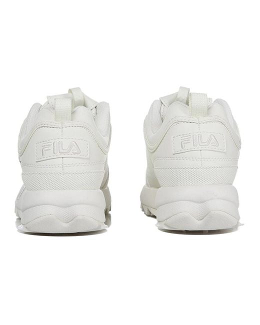 Fila White Disruptor 2 Low Top Clunky Shoes