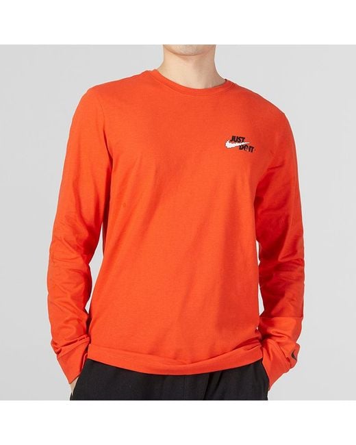 Nike Red Just Do It Bucket Long Sleeve for men