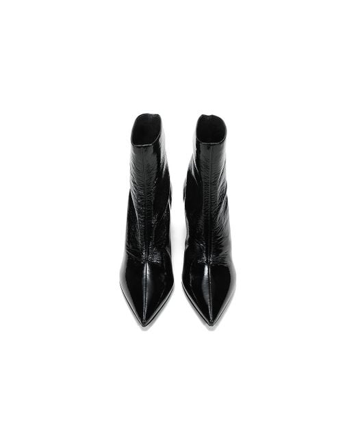 Prada Black (Wmns) 90Mm Patent Leather Effect Ankle Boots